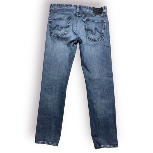 Adriano Goldschmied jeans mens protege 34 Blue Denim Button Factory Distress‎ - Picture 2 of 9